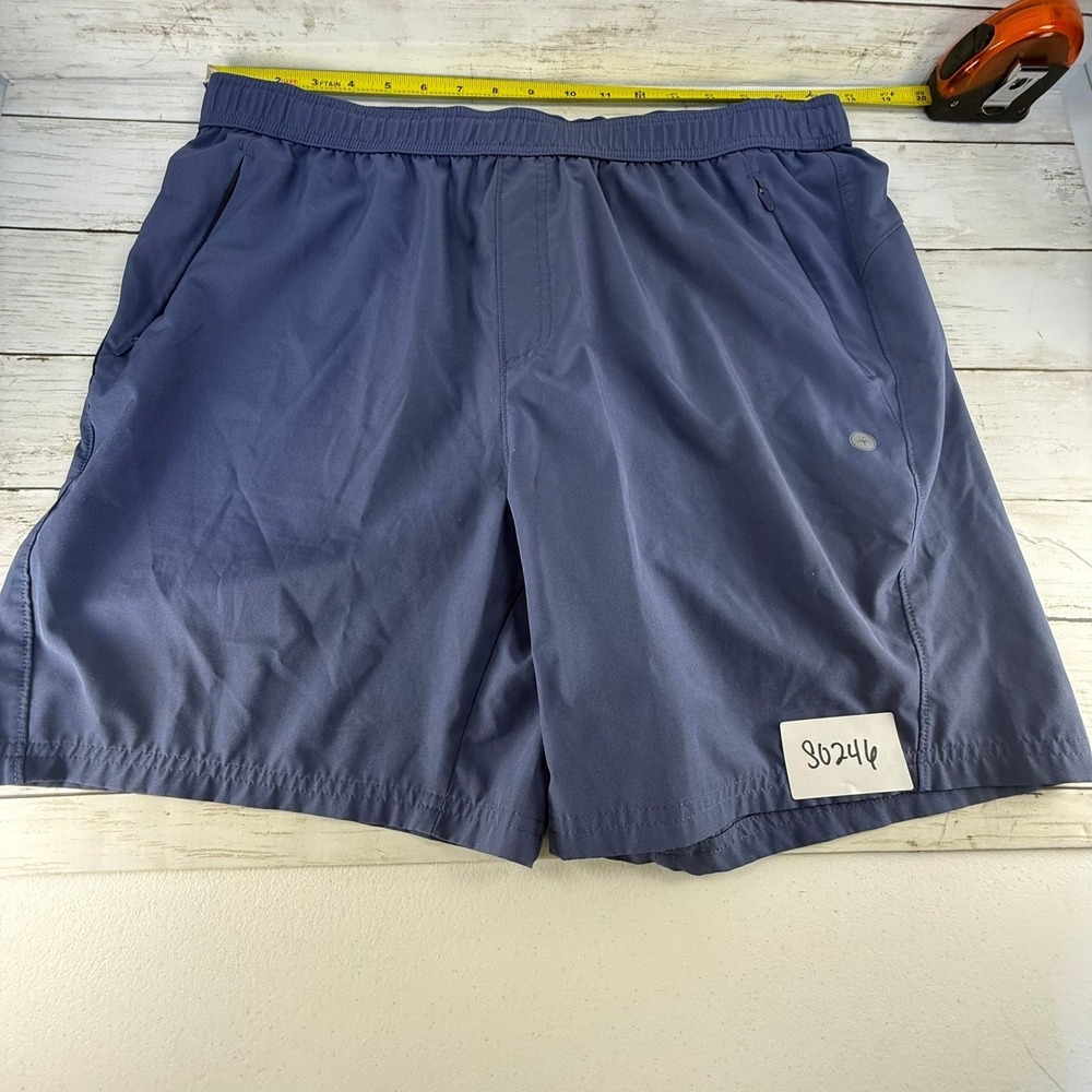 Athleta Mens Navy Blue Active Athletic Training Running Shorts Elastic‎ Waist